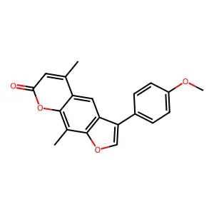 3-(4-methoxyphenyl)-5,9-dimethyl-7H-furo[3,2-g]chromen-7-one structure