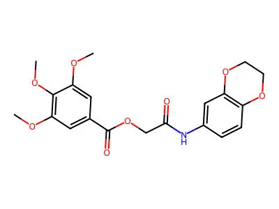 [(2,3-Dihydro-1,4-benzodioxin-6-yl)carbamoyl]methyl 3,4,5-trimethoxybenzoate structure
