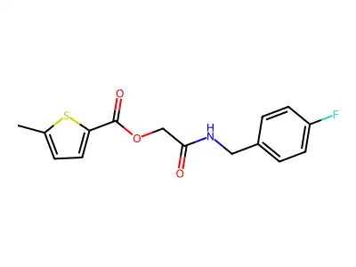 [2-[(4-Fluorophenyl)methylamino]-2-oxoethyl] 5-methylthiophene-2-carboxylate structure