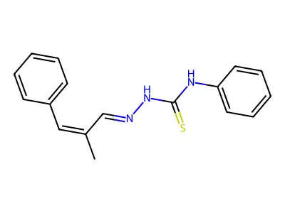 1-[(2-Methyl-3-phenylprop-2-enylidene)amino]-3-phenylthiourea structure