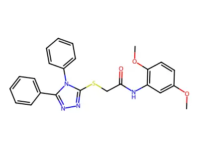N-(2,5-dimethoxyphenyl)-2-[(4,5-diphenyl-1,2,4-triazol-3-yl)sulfanyl]acetamide structure