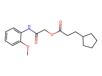 [2-(2-Methoxyanilino)-2-oxoethyl] 3-cyclopentylpropanoate structure