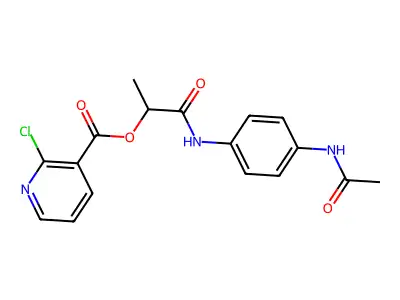 1-[(4-Acetamidophenyl)carbamoyl]ethyl 2-chloropyridine-3-carboxylate structure