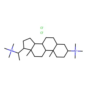 Ammonium, 5-alpha-pregnan-3-beta,20-alpha-ylenebis(trimethyl-, dichloride structure
