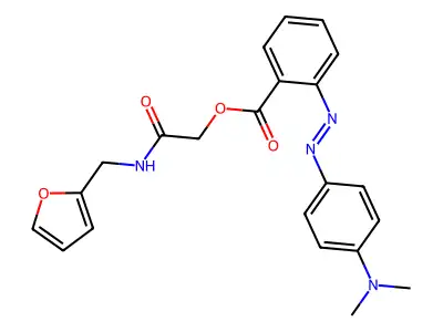 Benzoic acid, 2-[2-[4-(dimethylamino)phenyl]diazenyl]-, 2-[(2-furanylmethyl)amino]-2-oxoethyl ester structure