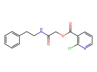 [(2-Phenylethyl)carbamoyl]methyl 2-chloropyridine-3-carboxylate structure