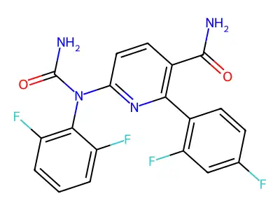 Cyclohexyl carbamic acid 3'-carbamoylbiphenyl-3-yl ester structure