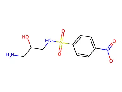 N-(3-amino-2-hydroxypropyl)-4-nitrobenzene-1-sulfonamide structure
