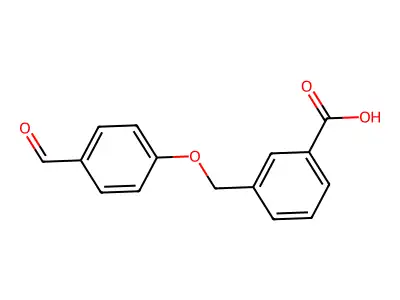 3-[(4-formylphenoxy)methyl]benzoic Acid structure