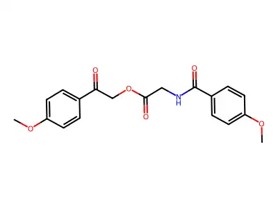 [2-(4-Methoxyphenyl)-2-oxoethyl] 2-[(4-methoxybenzoyl)amino]acetate structure