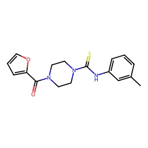 4-(furan-2-carbonyl)-N-(3-methylphenyl)piperazine-1-carbothioamide structure