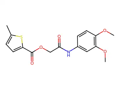 [(3,4-Dimethoxyphenyl)carbamoyl]methyl 5-methylthiophene-2-carboxylate structure