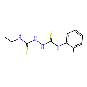 1-Ethyl-3-[(2-methylphenyl)carbamothioylamino]thiourea structure