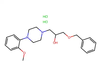 1-(Benzyloxy)-3-(4-(2-methoxyphenyl)piperazin-1-yl)propan-2-ol dihydrochloride structure
