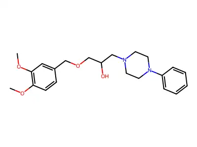 1-[(3,4-Dimethoxyphenyl)methoxy]-3-(4-phenylpiperazin-1-yl)propan-2-ol structure