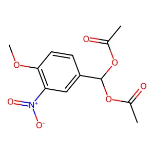 (4-Methoxy-3-nitrophenyl)methylene diacetate structure