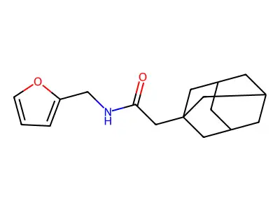 2-(1-adamantyl)-N-(furan-2-ylmethyl)acetamide structure