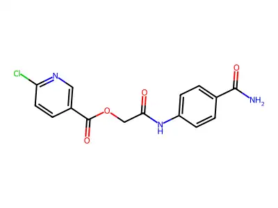 [2-(4-Carbamoylanilino)-2-oxoethyl] 6-chloropyridine-3-carboxylate structure