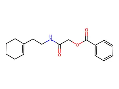 [2-[2-(Cyclohexen-1-yl)ethylamino]-2-oxoethyl] benzoate structure