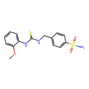 4-({[(2-Methoxyanilino)carbothioyl]amino}methyl)benzenesulfonamide structure