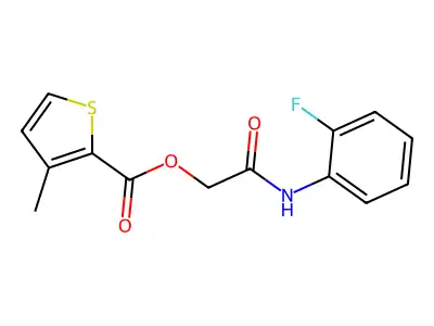2-((2-Fluorophenyl)amino)-2-oxoethyl 3-methylthiophene-2-carboxylate structure