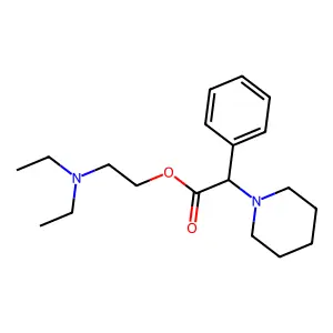 2-(Diethylamino)ethyl alpha-phenyl-1-piperidineacetate structure