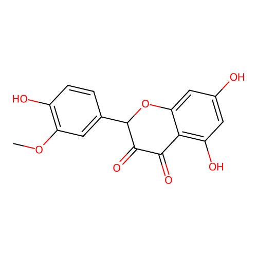 5,7-Dihydroxy-2-(4-hydroxy-3-methoxyphenyl)chromene-3,4-dione structure