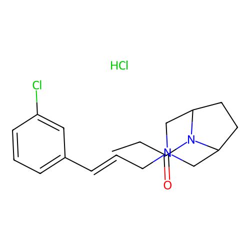 3,8-Diazabicyclo(3.2.1)octane, 3-(3-(m-chlorophenyl)allyl)-8-propionyl-, hydrochloride structure