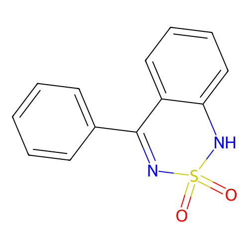 4-phenyl-1H-2,1,3-benzothiadiazine 2,2-dioxide structure