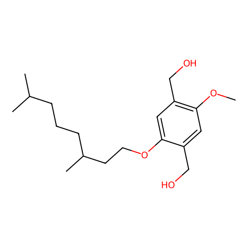 2,5-Bis(hydroxymethyl)-1-(3,7-dimethyloctyl-oxy)-4-methoxybenzene structure