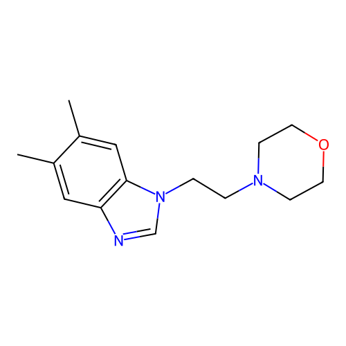 6,7-Dimethyl-1-(2-morpholin-4-yl-ethyl)benzimidazole structure