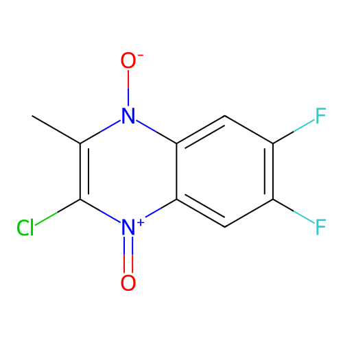 2-Chloro-6,7-difluoro-3-methylquinoxaline-1,4-dioxide structure