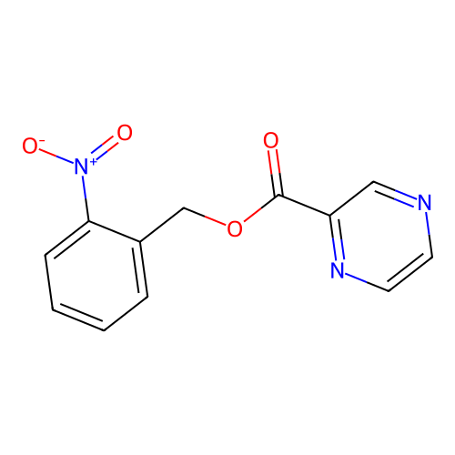 (2-Nitrophenyl)methyl pyrazine-2-carboxylate structure