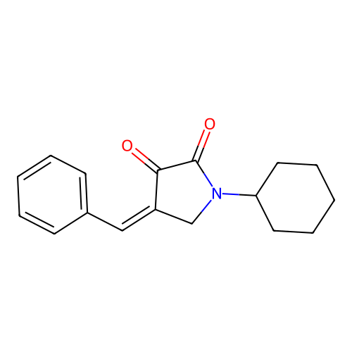 4-Benzylidene-1-cyclohexylpyrrolidine-2,3-dione structure