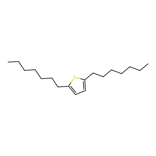 2,5-Diheptylthiophene structure