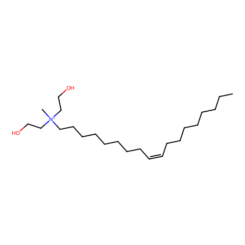 (9Z)-N,N-Bis(2-hydroxyethyl)-N-methyl-9-octadecen-1-aminium structure