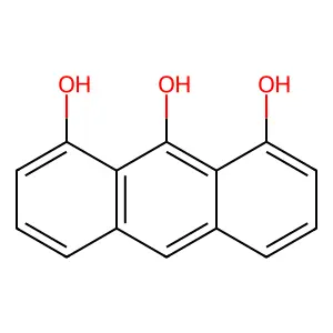 1,8,9-Anthracenetriol structure