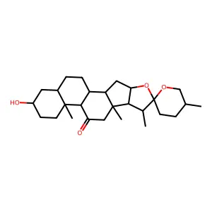 (25R)-3beta-Hydroxy-5alpha-Spirostan-11-one structure