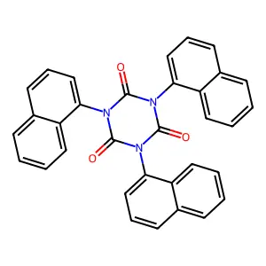 s-Triazine-2,4,6(1H,3H,5H)-trione, 1,3,5-tri-1-naphthyl- structure