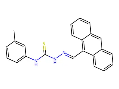 1-(Anthracen-9-ylmethylideneamino)-3-(3-methylphenyl)thiourea structure