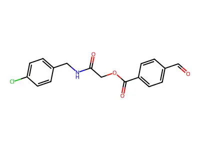[2-[(4-Chlorophenyl)methylamino]-2-oxoethyl] 4-formylbenzoate structure