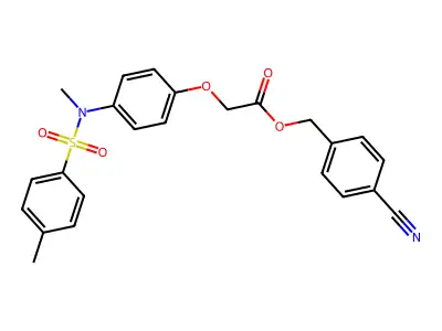 (4-Cyanophenyl)methyl 2-[4-[methyl-(4-methylphenyl)sulfonylamino]phenoxy]acetate structure