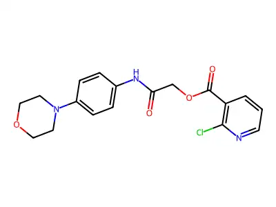 {[4-(Morpholin-4-yl)phenyl]carbamoyl}methyl 2-chloropyridine-3-carboxylate structure