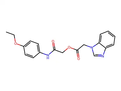 [2-(4-Ethoxyanilino)-2-oxoethyl] 2-(benzimidazol-1-yl)acetate structure