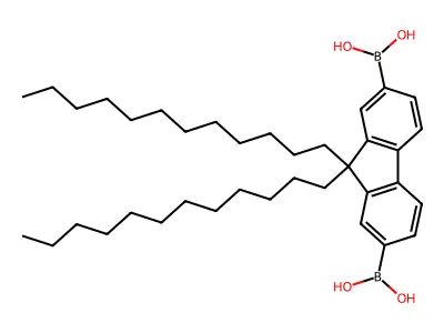 9,9-Didodecylfluorene-2,7-diboronic acid structure