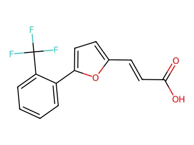 3-{5-[2-(Trifluoromethyl)phenyl]-2-furyl}acrylic acid structure