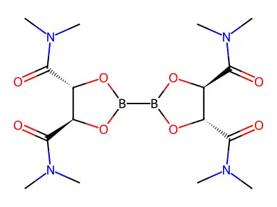 2-[4,5-bis(dimethylcarbamoyl)-1,3,2-dioxaborolan-2-yl]-4-N,4-N,5-N,5-N-tetramethyl-1,3,2-dioxaborolane-4,5-dicarboxamide structure