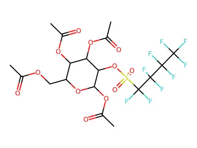 [3,4,6-triacetyloxy-5-(1,1,2,2,3,3,4,4,4-nonafluorobutylsulfonyloxy)oxan-2-yl]methyl Acetate structure