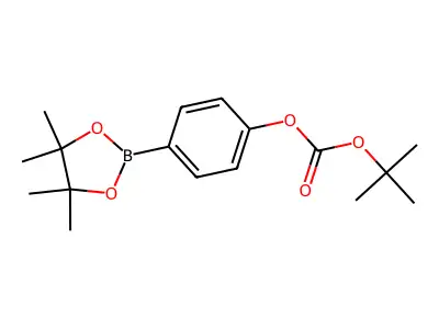 tert-Butyl (4-(4,4,5,5-tetramethyl-1,3,2-dioxaborolan-2-yl)phenyl) carbonate structure