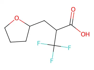 3,3,3-trifluoro-2-(oxolan-2-ylmethyl)propanoic Acid structure